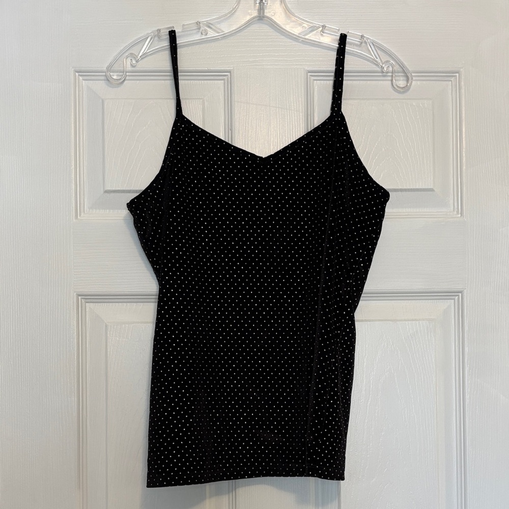 Ann Taylor Factory Black Polka Dot Camisole